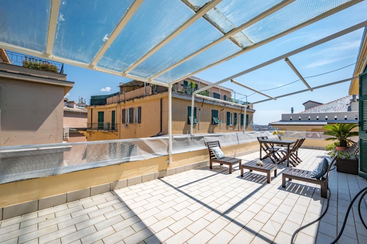 Ferienwohnung Joivy Penthouse Flat With Terrace Genua Exterior foto