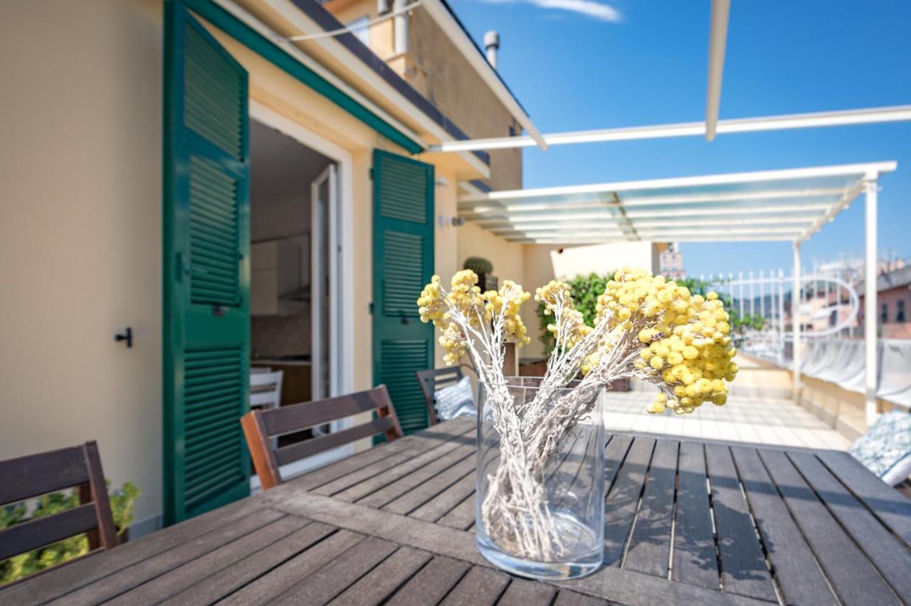 Ferienwohnung Joivy Penthouse Flat With Terrace Genua Exterior foto